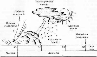 Импактная гипотеза вымирания динозавров Пыль в атмосфере экранировала - фото 57