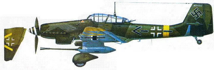 Ju 87G2 подполковника ГансаУльриха Рюделя StG 2 Восточный фронт 194445 - фото 133