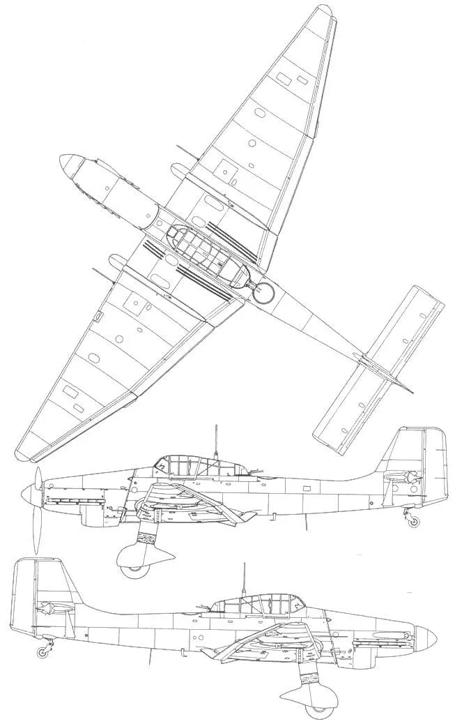 Ju 87 D5 Ju 87 D1 ранняя производственная серия на стойках шасси сирены - фото 50