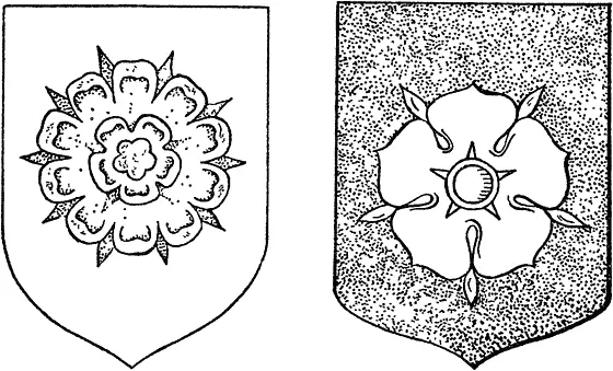 Рис 37 Гербы Йорков справа и Ланкастеров слева Не без основания можно - фото 50