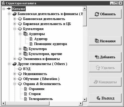 Рис 22 Структура каталога В данном окне представлен иерархический перечень - фото 17