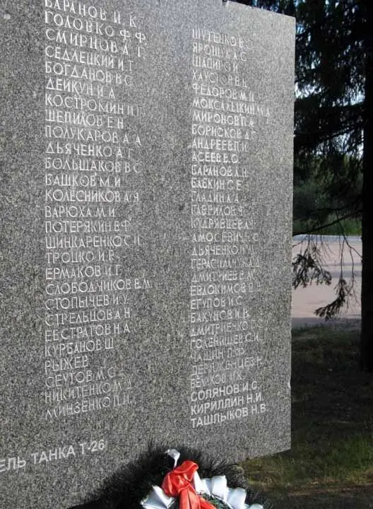 Фрагмент плиты с данными о похороненных на мемориале воинах В 2007 году - фото 29