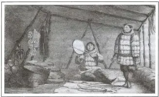 Внутренний вид дома жителей острова Св Лаврентия Рисунок художника Л Хориса - фото 35