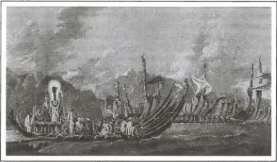 Таитянский флот Рисунок художника У Ходжса 1773 г Но особенно замечательными - фото 144