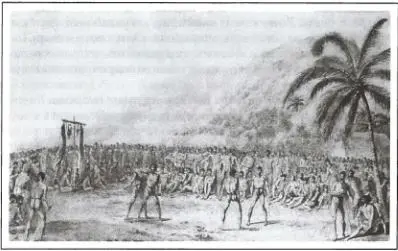 Кулачные бои во время праздника макахики Рисунок художника И Вебера 1787 г - фото 180