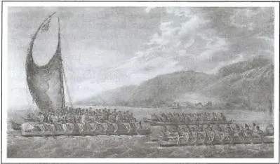 Гавайские военные суда Рисунок художника И Вебера 1778 г Совершенно круглые - фото 185