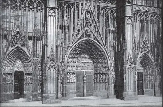 Рис 272 Три западных портала Страсбурского собора С фотографии Знаменитый - фото 276