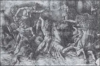 Рис 455 Андреа Мантенья Битва морских божеств Гравюра на меди С оригинала - фото 460