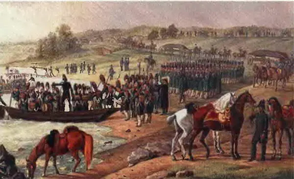 Переправа итальянского корпуса Богарне через Неман 30 июня 1812 г Гравюра с - фото 60