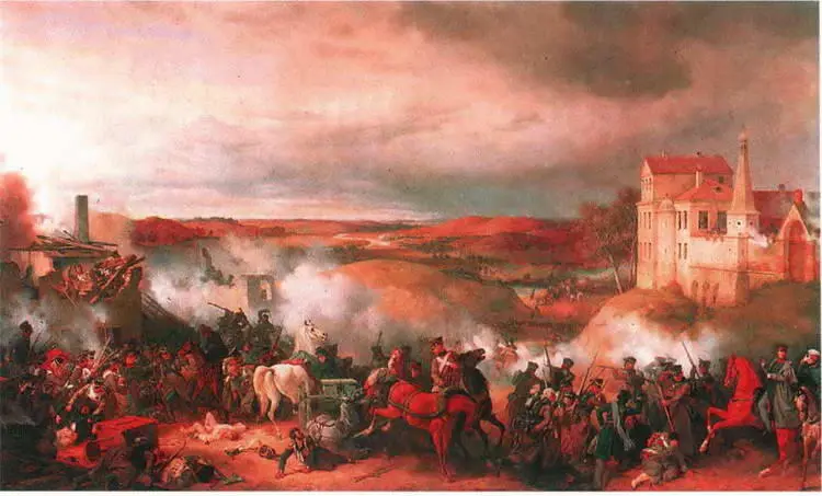 Бой под Малоярославцем 24 октября 1812 г Художник П Гесс 1840 г - фото 106