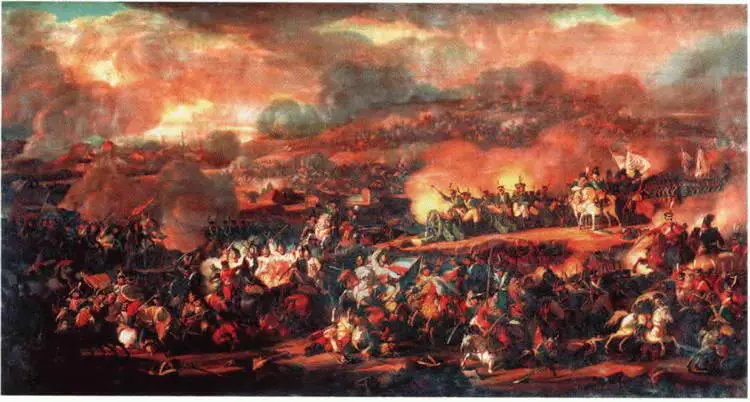 Сражение под Лейпцигом 6 октября 1813 г Художник ВИ Мошков 1815 г - фото 120