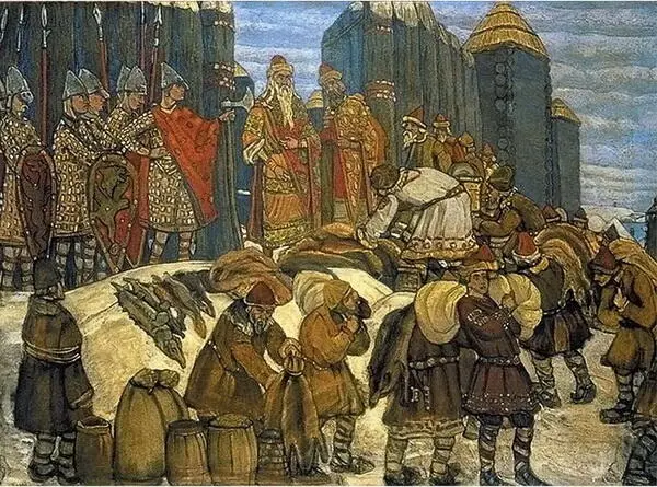 Собирают дань Н Рерих Часть добычи делилась между дружинниками всё - фото 48