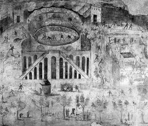 Рис 13 Фреска из Помпей с изображением местного амфитеатра и тента над ним - фото 15