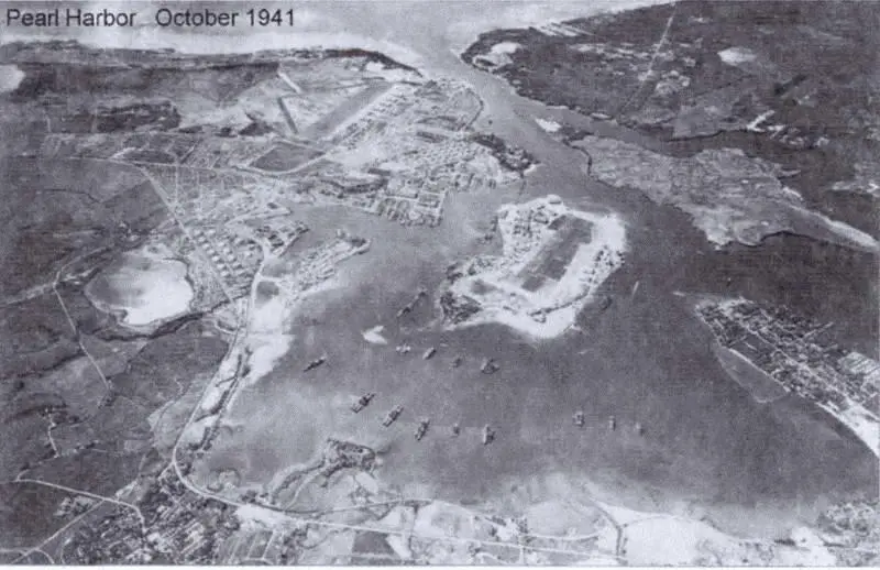 ПёрлХарбор Аэрофотосъемка Октябрь 1941 года Вид на ФортАйленд и пять - фото 36