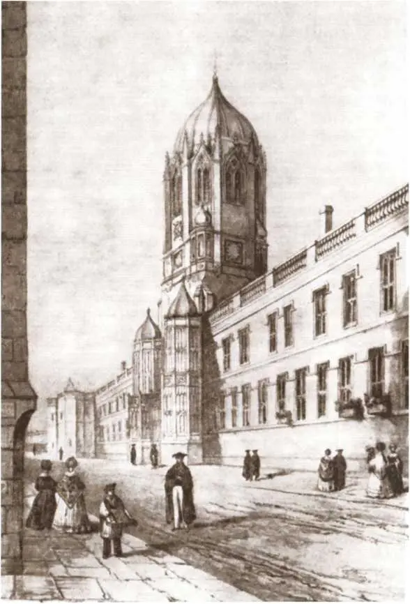 Оксфордский колледж Крайст Чёрч Литография 1849 г Оксфордский кафедральный - фото 22