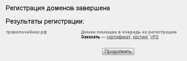 Рис 46 Сообщение о помещении домена траволечебникрф в очередь на - фото 67