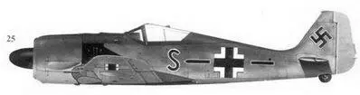 25 Fw190A2 черная S и стрелка командира JG26 майора Герхарда Шёпфеля - фото 85