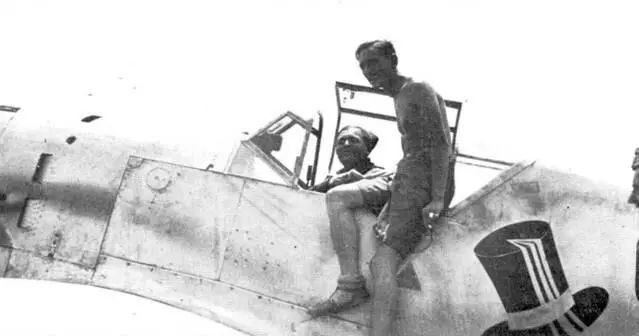 Фельдфебель Герберт Илефельд в кабине Bf109BI Шесть побед номер самолета - фото 134