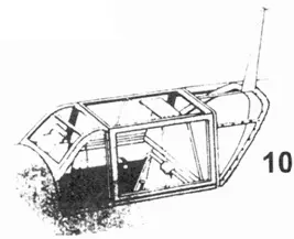 10 Фонарь кабины Bf109Е4 Кабина Bf109 Е3 1 Правый борт кабины 2 - фото 56
