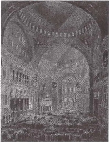 Интерьер храма Св Софии Художник Г Фоссати 1862 г Вид на Стамбул и - фото 10