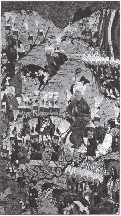 Султан Сулейман Великолепный во время Мохачской битвы Миниатюра XVI в - фото 14