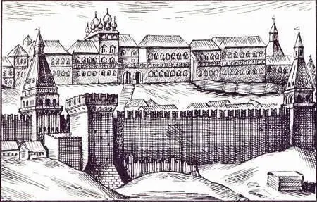 Здания приказов в Московском Кремле рисунок с гравюры И Бликландта и П - фото 44