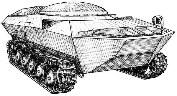 Рис 33 Опытный БТР К78 У бронетранспортера был открытый сверху корпус - фото 33