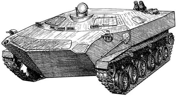 Рис 74 Плавающая БРЭМД Вооружение машины состоит из одного курсового - фото 74