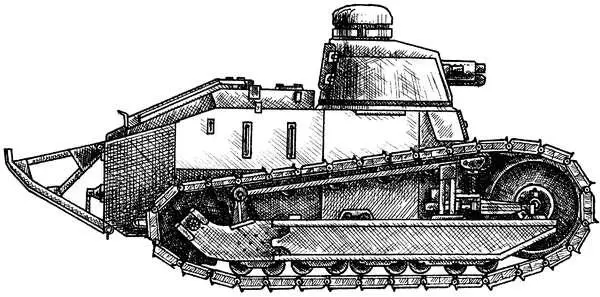 Рис 97 Танк FT17 Боевая масса танка достигала 687 т Экипаж состоял из 2 - фото 97