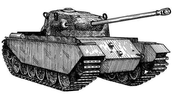 Рис 104 Опытный танк А41 Остановимся поподробнее на некоторых модификациях - фото 104