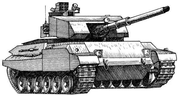 Рис 129 Танк Виккерс Мk3 В башне установлена стабилизированная в двух - фото 131