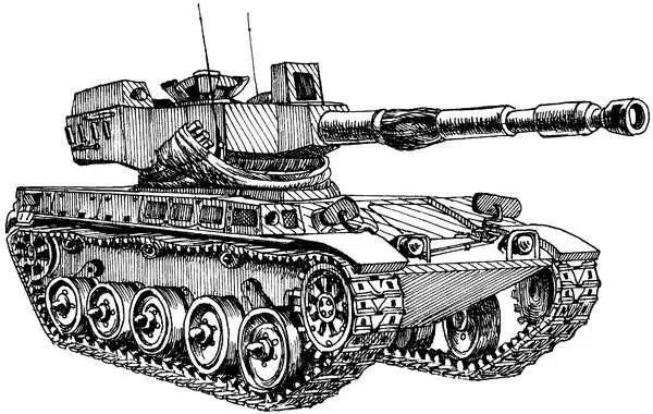 Рис 133 Легкий танк SK105 Кирасир Шасси танка взято от австрийского - фото 135