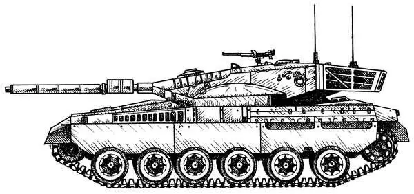 Рис 139 Танк Меркава Мk1 Корпус машины имеет сварную конструкцию Для - фото 141