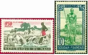 Почтовые марки Мали МАЛИ ФЕДЕРАЦИЯFederation du Mali в янв 1958 - фото 26