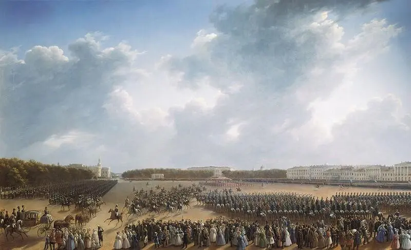Парад на Царицыном лугу Картина Г Чернецова 18311837 гг Для стоящих в - фото 18
