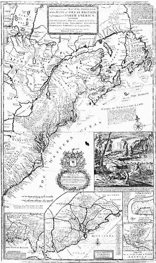 Карта 3 Северная Америка карта Хермана Молла 1715 Рис 4 Деталь карты - фото 7