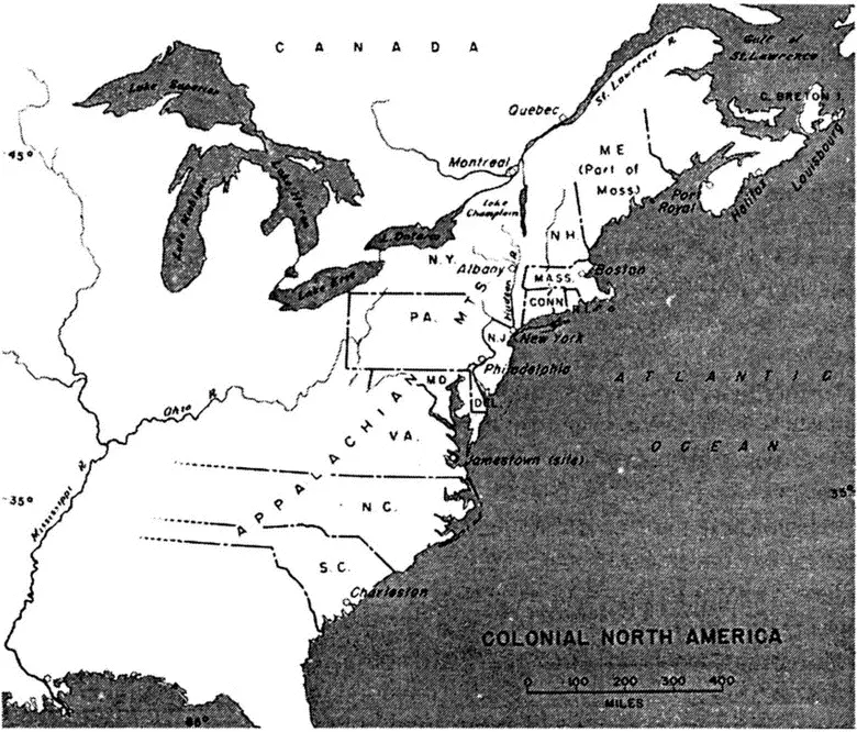Карта 6 Колониальная Северная Америка около 1689 г Английские колонии - фото 16