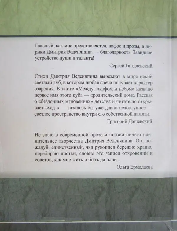 Главный как мне представляется пафос и прозы и лирики Дмитрия Веденяпина - фото 9