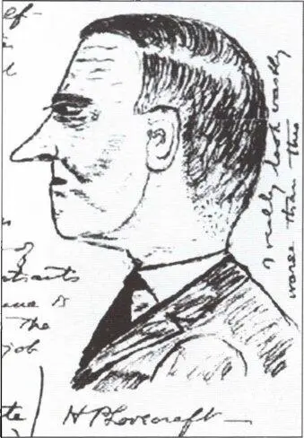 Автопортрет ГФ Лавкрафта 1931 г Силуэт ГФ Лавкрафта 1925 г Обелиск на - фото 36