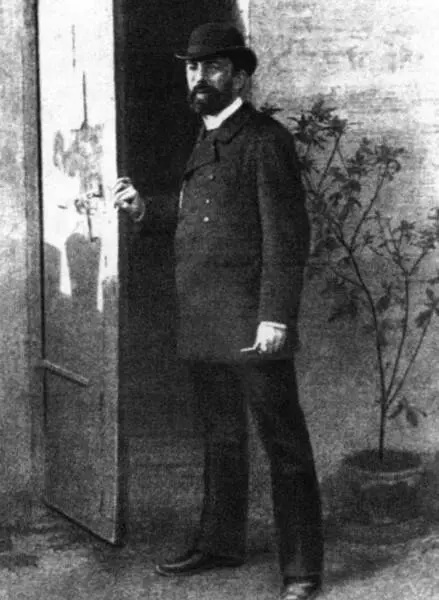 B Д Поленов у входа в мастерскую Фотография C И Мамонтова начала 1880х - фото 62