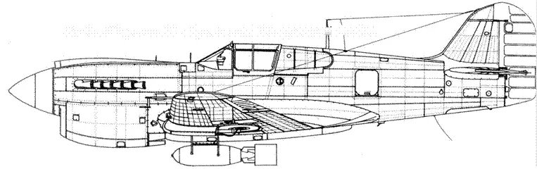 Curtiss Kittyhawk III с британской 500фунтовой бомбой Curtiss XP40K - фото 76