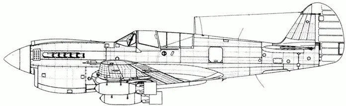 Curtiss P40NKittyhawk IV с тремя британскими бомбами по 227 кг Curtiss - фото 56