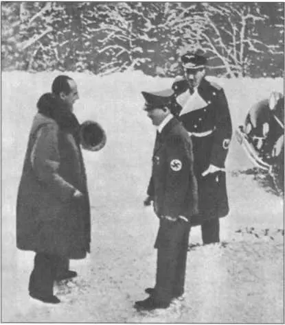 Встреча А Гитлера с министром иностранных дел Польши Ю Беком Оберхоф 1938 - фото 5