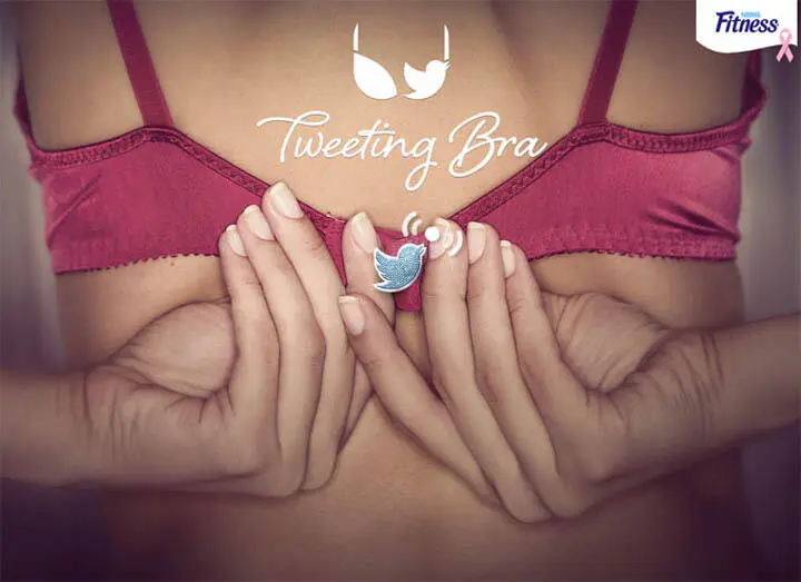 В застёжку Tweeting Bra вшит специальный передатчик который отсылает твит - фото 48