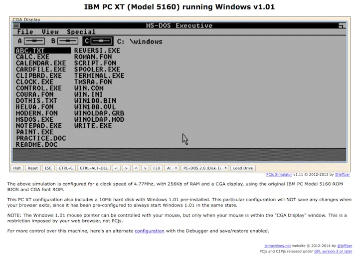Эмулятор Windows 101работает на виртуальной персоналке IBM PC XT первой PC - фото 39