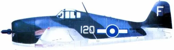 Hellcat FMk I JV 144 из 1839й эскадрильи FAA авианосец Indefatigable - фото 149