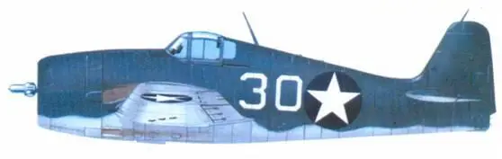 F6F3 из VF9 авианосец Essex январь 1943 года Самолет в двухцветном - фото 62