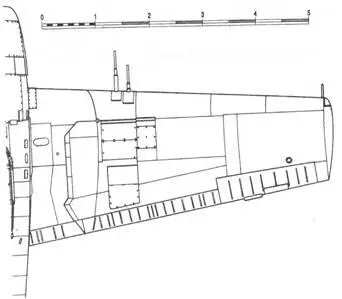 XF6F4 крыло с 20мм пушками XF6F3 створка шасси створка шасси XF6F - фото 91