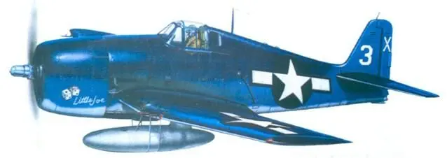 F6F3 из VF51 эскортный авианосец Сан Джасинто июль 1944 г F6F3N - фото 115