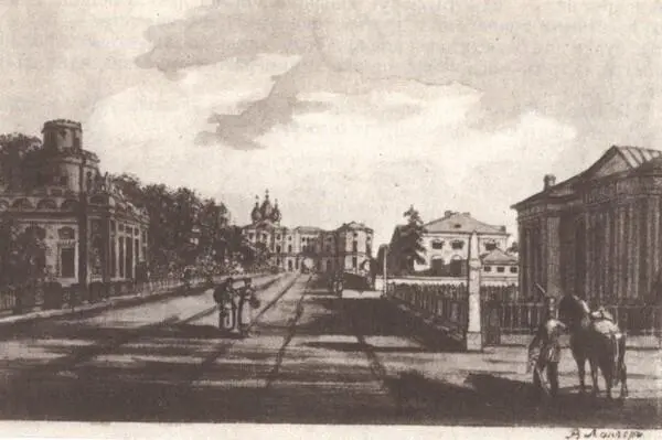 Садовая набережная Литография В Лангера 1820 год Царское хозяйство было - фото 55